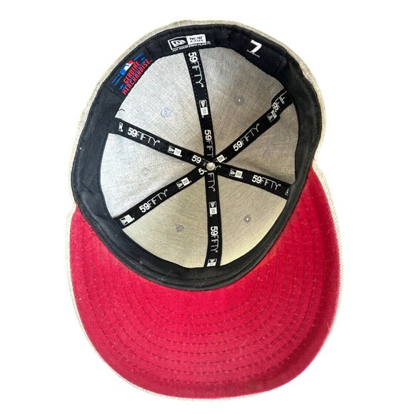 Philadelphia Phillies The Lounge 59Fifty Gray Fitted New Era Red P MLB Size 7 - Picture 9 of 11